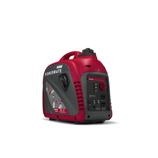 Powermate Portable and Inverter Generator, Gasoline, 1,700 W Rated, 2,000 W Surge, Recoil Start, 120V AC P0080501 - main